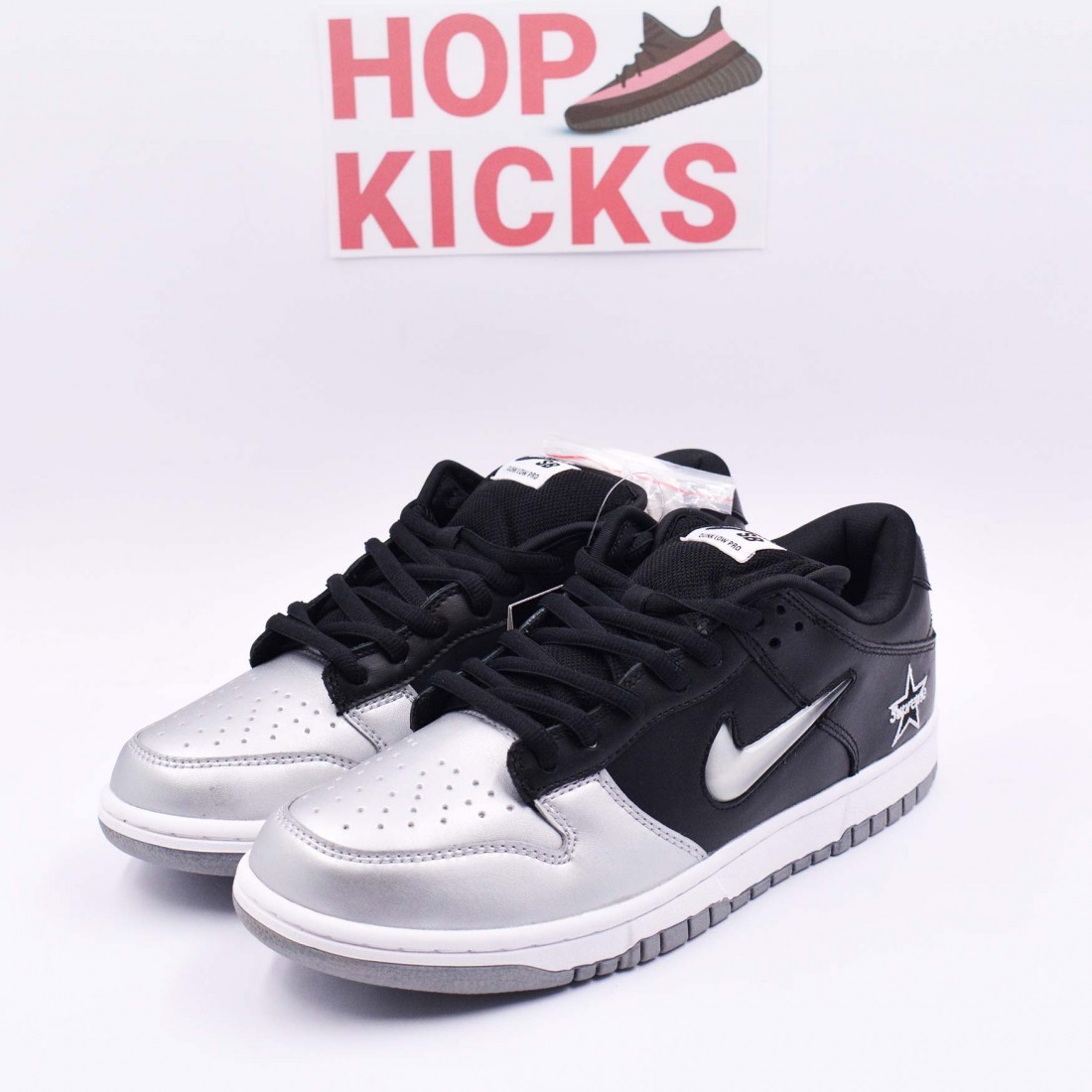 Buy Online Supreme X SB Dunk Low Metallic Silver In Pakistan | Nike Supreme X SB Dunk Best 